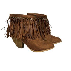 Not Rated Western Fringed Mohegan Chukka Brown Boot Size 10